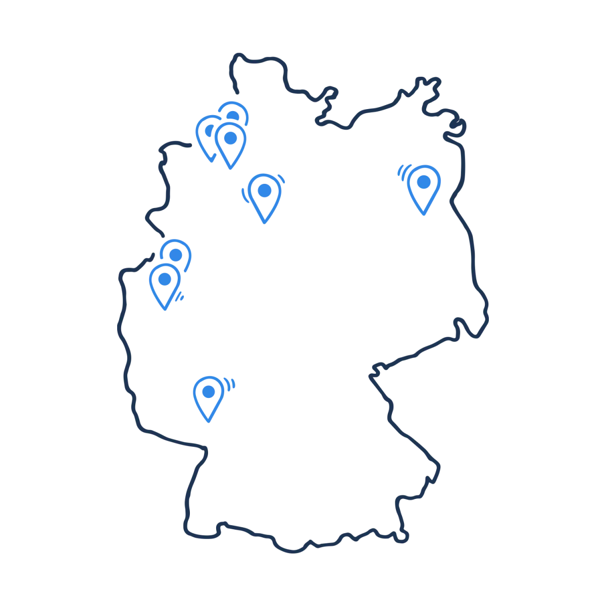 Standorte Allmedi auf Deutschland-Karte